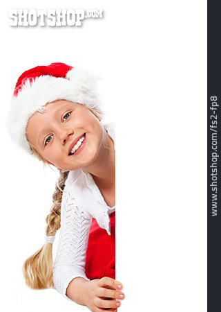 
                Mädchen, Weihnachtsmütze, Christkind                   