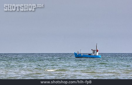 
                Meer, Fischerboot, Dänemark, Jütland                   