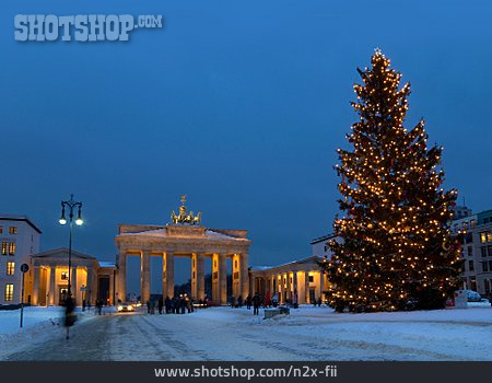 
                Weihnachten, Brandenburger Tor, Weihnachtsbaum                   