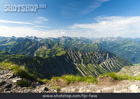 
                Bergmassiv, Nebelhorn, Daumengruppe                   
