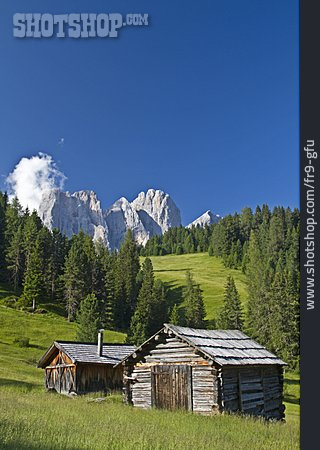 
                Hütte, Berghütte, Dolomiten                   