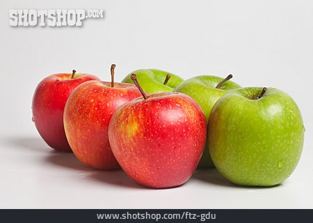 
                Obst, In Einer Reihe, Apfel                   