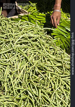 
                Markt, Bohnen, Indien                   