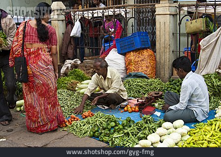 
                Marktstand, Gemüsestand, Mysore                   