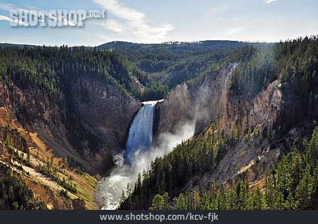 
                Wasserfall, Yellowstone-nationalpark, Lower Falls                   