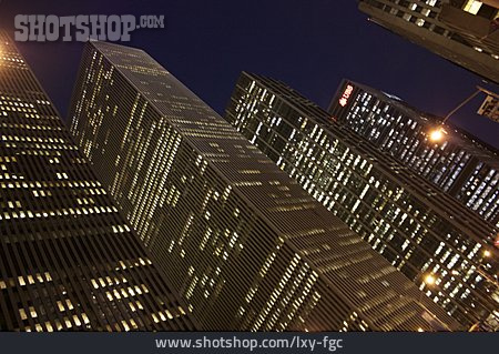 
                Wolkenkratzer, Beleuchtet, New York City                   