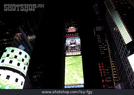 
                Wolkenkratzer, Leuchtreklame, Times Square                   