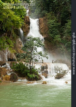 
                Wasserfall, Luang Prabang, Kuang Si Wasserfall                   