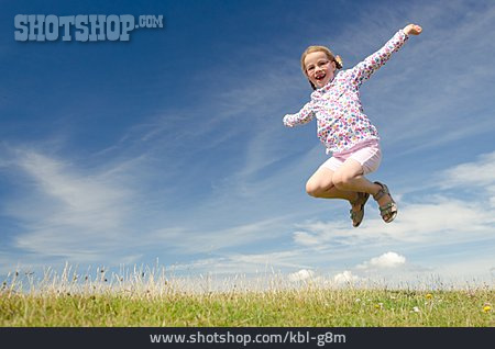 
                Mädchen, Lebensfreude, Luftsprung                   