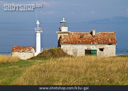 
                Küste, Leuchtturm, Kroatien, Kap Marlera                   