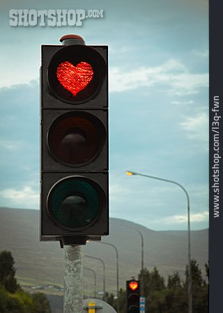 
                Liebe, Verkehrszeichen, Herz, Ampel                   
