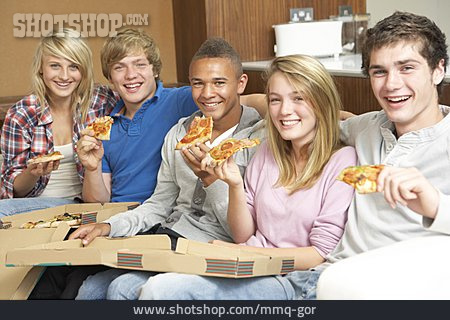 
                Teenager, Essen, Fastfood, Ungesunde Ernährung                   