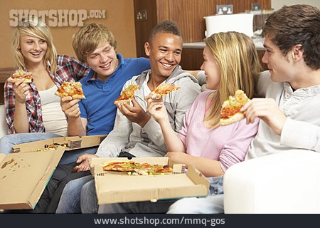 
                Teenager, Essen, Fastfood, Clique                   