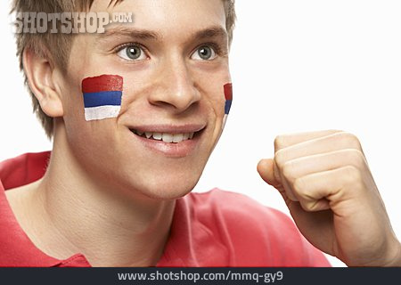 
                Fan, Jubel, Patriotismus, Serbien                   