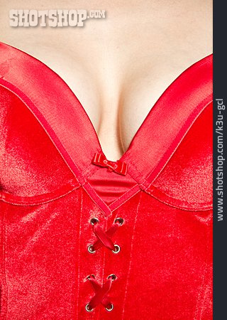 
                Female, Red, Cleavage, Corset                   