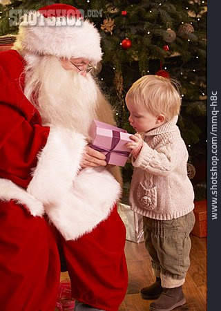 
                Toddler, Santa Clause, Christmas Present                   