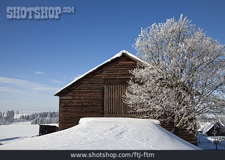 
                Abgeschiedenheit, Winter, Holzhütte                   