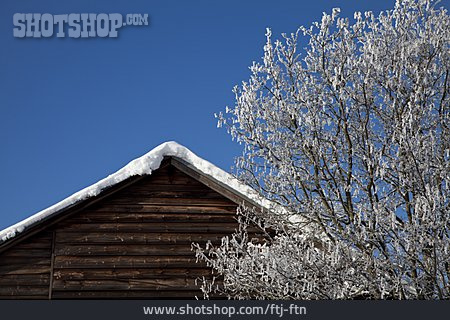 
                Winter, Holzhütte                   
