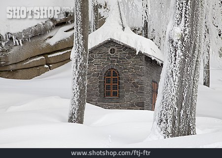 
                Winter, Haus, Fichtelgebirge                   