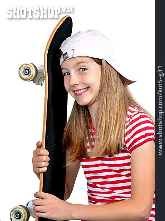 
                Mädchen, Skateboard                   