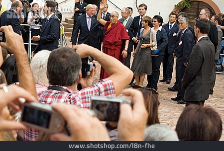 
                Fotografieren, Dalai Lama, Pressetermin                   