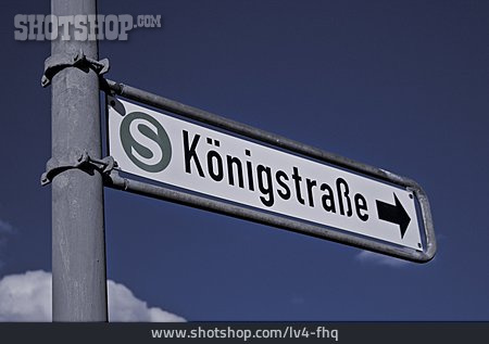 
                Schild, Wegweiser, Königstraße                   