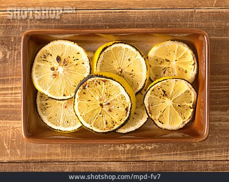 
                Gegrillt, Zitronenscheibe, Zitrone                   