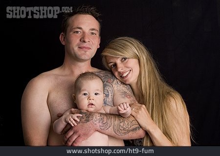 
                Baby, Eltern, Familie, Familienporträt                   