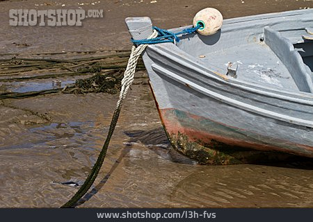 
                Strand, Ebbe, Fischerboot                   