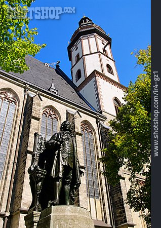 
                Bach-denkmal, Johann Sebastian Bach, Thomaskirche                   