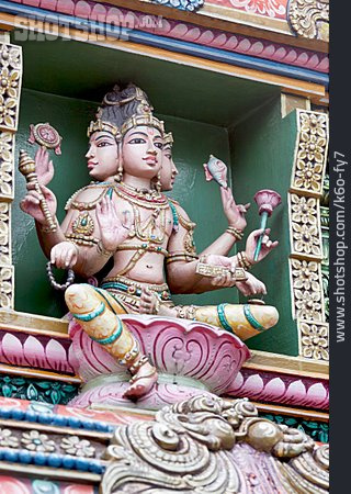 
                Statue, Hinduismus, Sri Mariamman Tempel                   