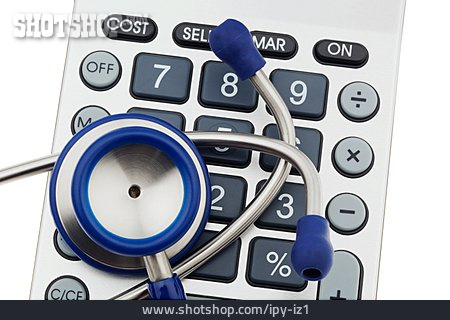 
                Taschenrechner, Gesundheitskosten, Stethoskop, Arztkosten                   
