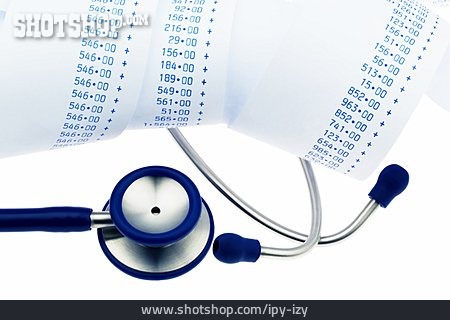 
                Gesundheitskosten, Stethoskop, Arztkosten                   