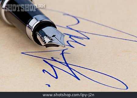 
                Füller, Füllfederhalter, Unterschrift                   
