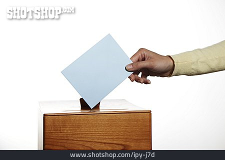 
                Wählen, Stimmzettel, Wahlurne                   