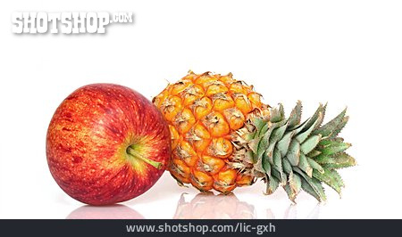 
                Obst, Apfel, Ananas                   