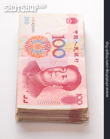 
                Geldstapel, Renminbi, Yuan                   