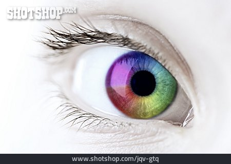 
                Auge, Regenbogenfarben, Iris                   