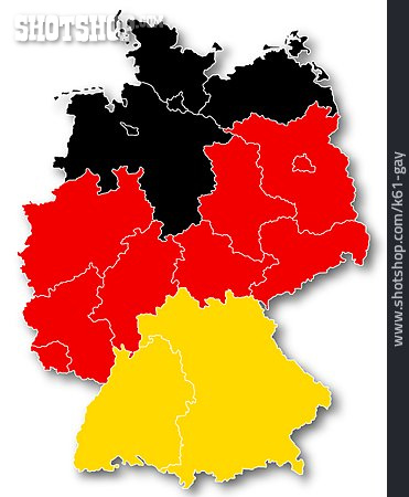 
                Deutschland, Deutschlandfarben, Deutschlandkarte                   
