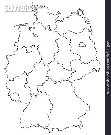 
                Deutschland, Bundesland, Deutschlandkarte                   