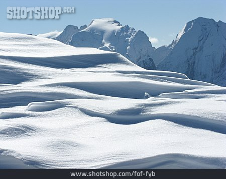 
                Gebirge, Winterlandschaft, Marmolata                   