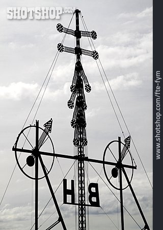 
                Semaphor, Navigationszeichen, Seesignal, Signalmast                   