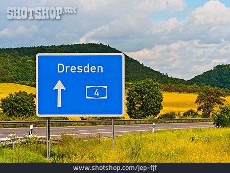 
                Dresden, Autobahnschild                   