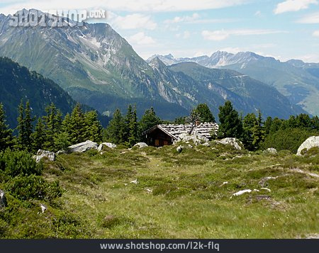 
                Berghütte, Berglandschaft, Zillertaler Alpen                   
