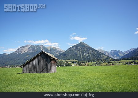 
                Allgäu, Alpen, Holzhütte                   