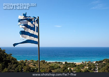 
                Coast, Flag, Greece                   