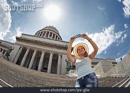 
                Kuba, Capitol, Touristin                   