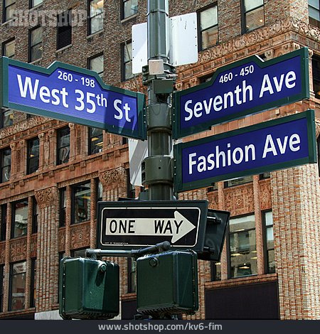 
                Straßenschild, New York City                   