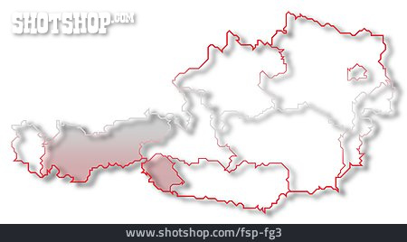 
                österreich, Tirol, österreichkarte                   