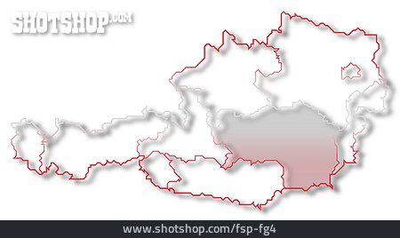 
                österreich, Steiermark, österreichkarte                   